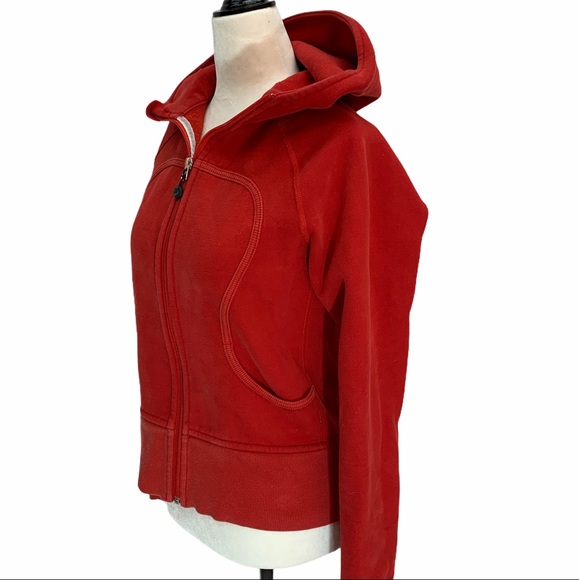 ♥️SOLD♥️Lululemon Red Scuba Hoodie EUC Size 6 - Picture 4 of 8